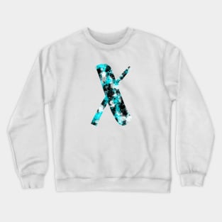 Paint Splash Letter X Crewneck Sweatshirt